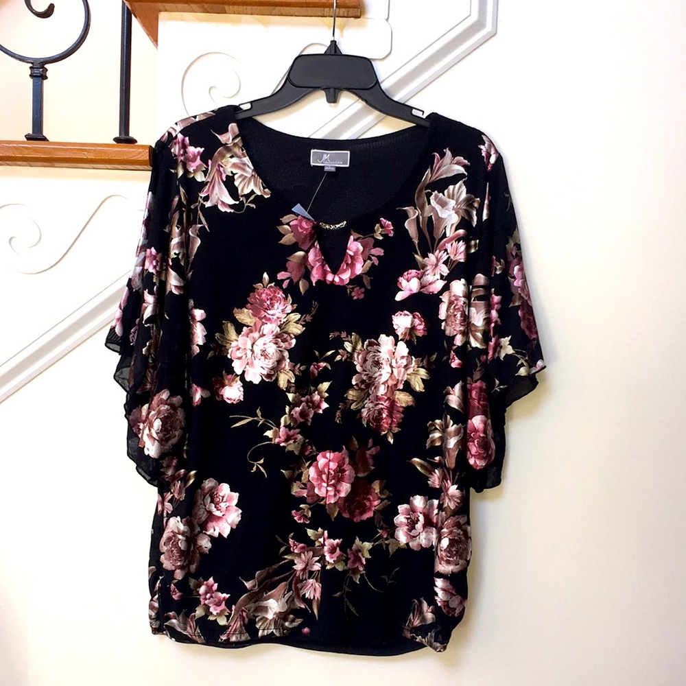 JM COLLECTION Floral Top - NWOT